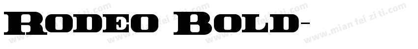 Rodeo Bold字体转换